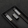 TIICOO Metal Chopsticks Reusable 2 Pairs Titanium Stainless Steel Chopsticks