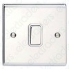 Deta SD1203CHW Light Switch 10 Amp 1 Gang 2 Way (Polished Chrome/White Insert)