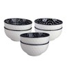 10 Strawberry Street Embossed Shibori Pad Print 6.5" Cereal Bowls,