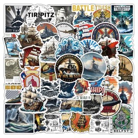 Ship Stickers 50 Pcs Vinyl Trendy Funny Sailing Stickers for Water Bottle Skateboard Laptop Luggage Computer Car Bike Helmet Phone Scrapbook Helmet,Waterproof Cartoon Boat Decals for Teens Adults