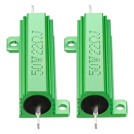 YOKIVE Pack of 2 Aluminium Housing Resistor, Office LED Converter, Replacement Wire-Wound Resistor, Great for Daily Use (Green, 50 W, 22 Ohm)