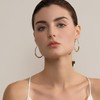 Lightweight Oval Hoop Earrings for Women - 14K Gold Plated,