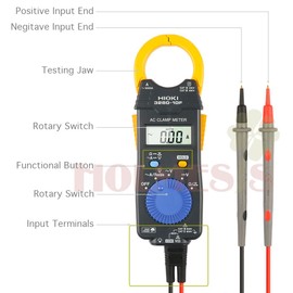 Hioki 3280-10F - AC Current Clamp Meter with Broad Operating Temperature Range, Attachable Flexible Sensor, and Drop-Proof Durability