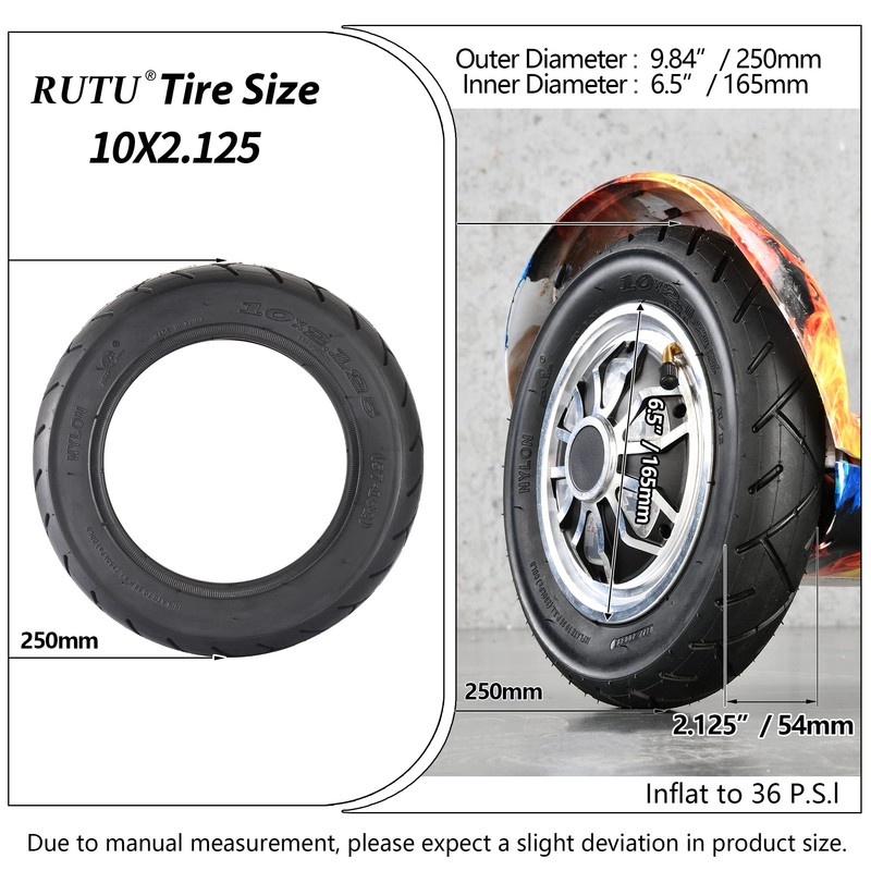 10 x 2.125 10 Inch Tyres Smart 2-Wheel Scooter 10