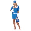 California Costumes Retro Stewardess Costume Large Blue