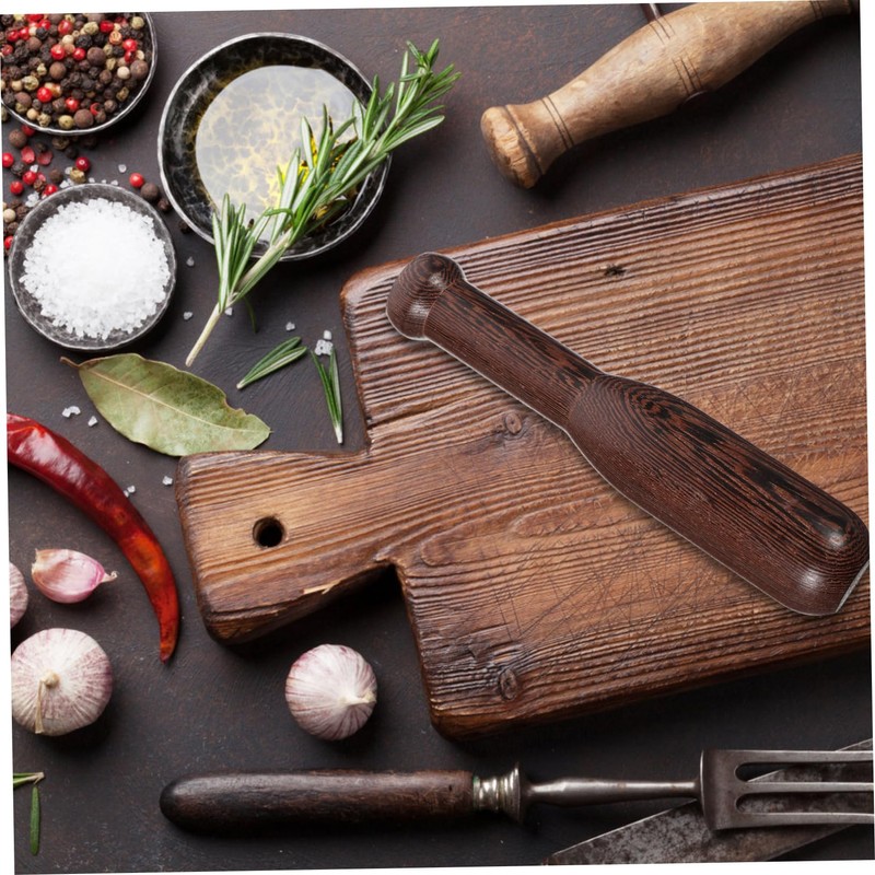 LIFKOME 1Pc Wooden Garlic Pestle Ergonomic Kitchen Grinding Tool for