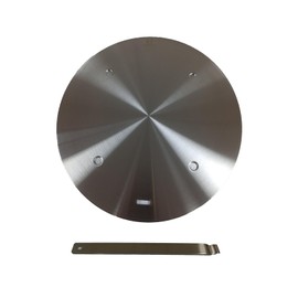 Stainless Steel Induction Hob Converter Plate, Heat Diffuser Gas Hob Induction Adapter Plate with Removable Handle for Electric Gas Stove Cooking 20cm