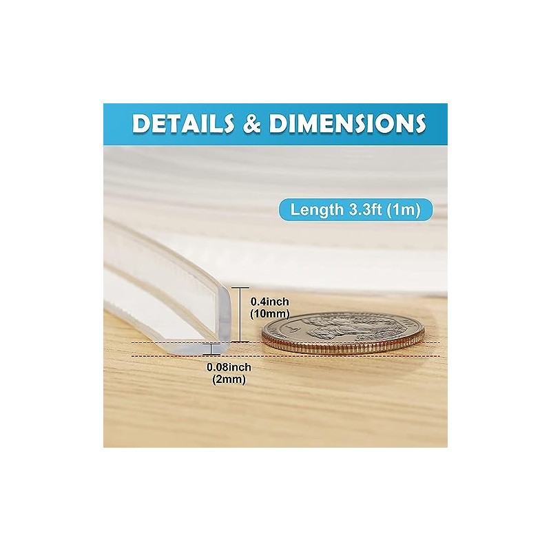 HURRISE Tira Protectora De Bordes Transparentes, Cinta Protectora De Borde,