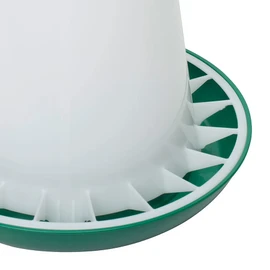 Poultry Feeder 6 kg, Green, Automatic Feeder for Chickens, Feeding Trough for Poultry, Dispenser for Chicken Food, Hanging Feeding Station with Lid
