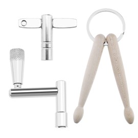 EMSea Set of 3 Drum Tuning Keys Continuous Motion Speed Key Ring Drum Wrench Tool for Drums Snare Bass Drum Drum