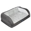 Serta Orthopedic Quilted Couch Dog Bed for Pets – Slate