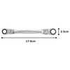 TONE HPRMFW-1012 Double Head Ratchet Offset Wrench 0.4 x 0.5