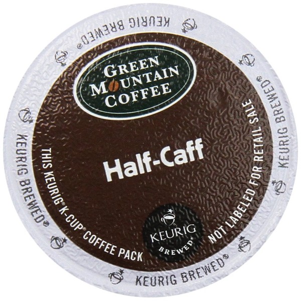 Green Mountain Coffee, Half-Caff, Single-Serve Keurig K-Cup Pods, Medium Roast Coffee, 48 Count (2 Boxes of 24 Pods)