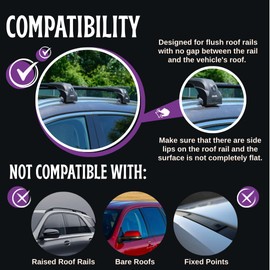 ERKUL Heavy Duty Roof Rack Cross Bars for Mazda CX-5 CX5 2017-2025 | Upgraded Aero Aluminum Crossbars with Smart Clamp System | Compatible with Flush Rails - Black