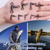 FishTrip 3 Way Swivel Fishing Tackle - 50pcs Black T-Turn
