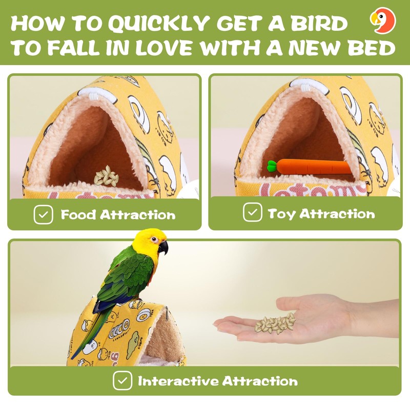 EWEIS Plush Warm Bird Nest for Birds Cage Accessories,Skin Friendly