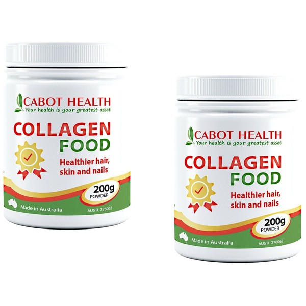 2 x 200g CABOT HEALTH Collagen Food MSM Powder + Vitamin C with Colloidal Silica