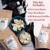 Body Butter Making Kit with Unrefined Shea Butter, Raw Cocoa