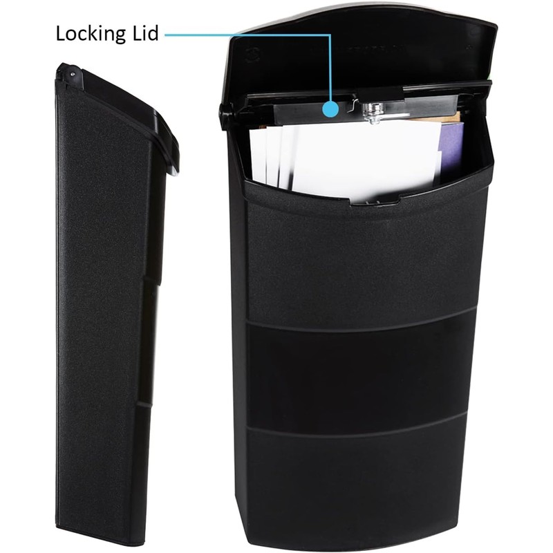 Small Plastic Mailbox for Outside Porch, Easy to Install Wall