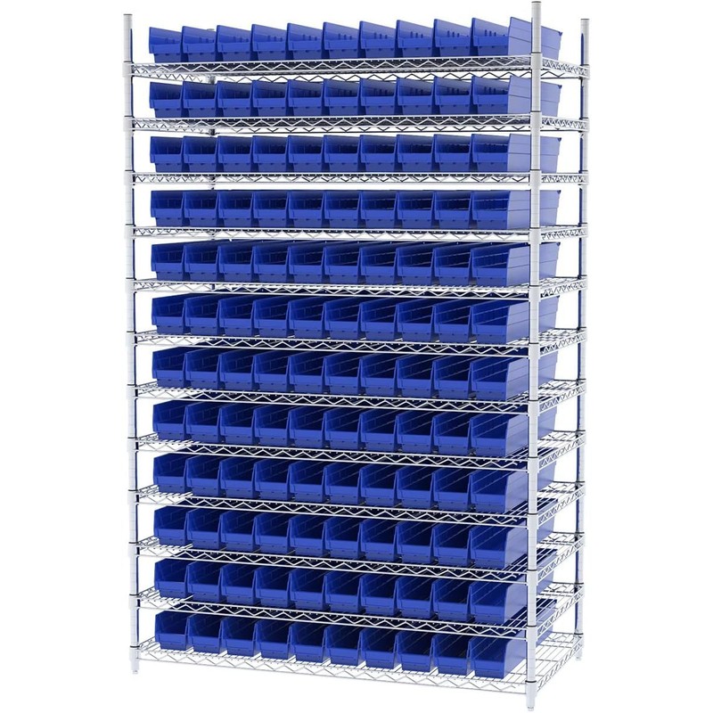 Akro-Mils 30124 Plastic Shelf Bins, Heavy Duty Storage Bins for