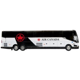 DCD Prevost H3-45 Coach Bus "Air Canada Landline" Black and White Limited Edition 1/87 (HO) Diecast Model by Iconic Replicas