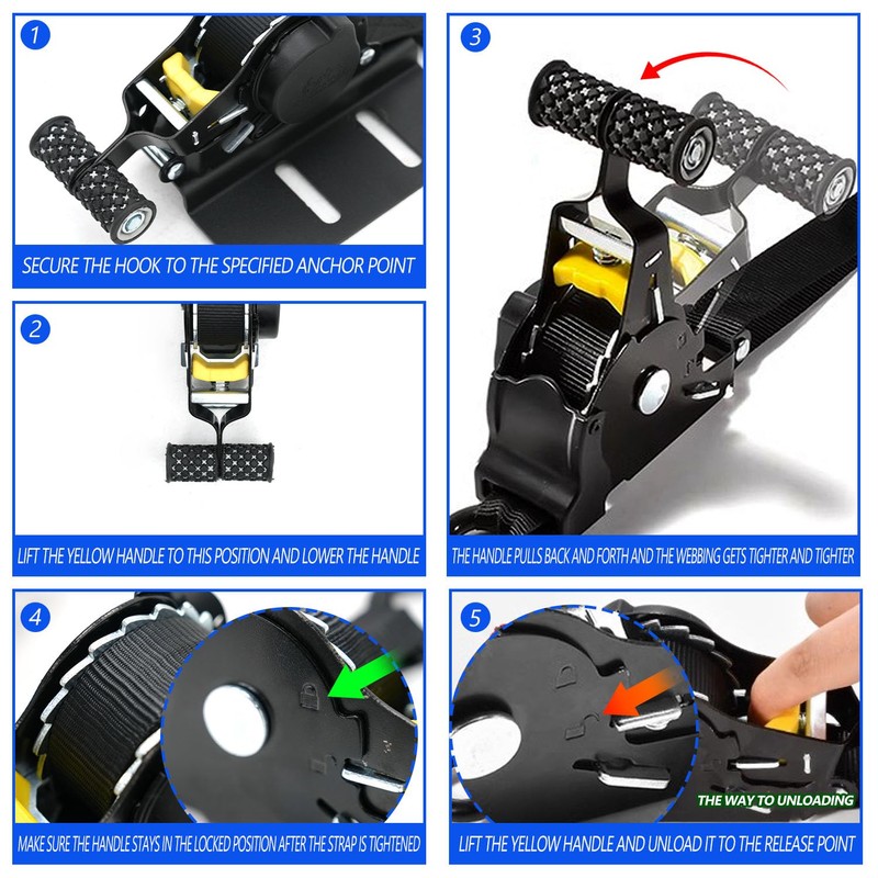 SZYANG 2PCS Retractable Tie Down Straps Compatible with 2019-2025 Chevy