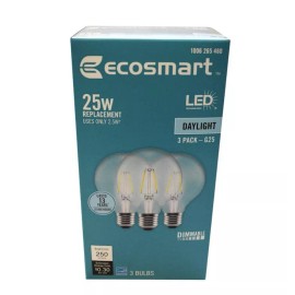 Eco-Smart Ecosmart  G25 LED 25w 1006265460 daylight bulbs  3pk