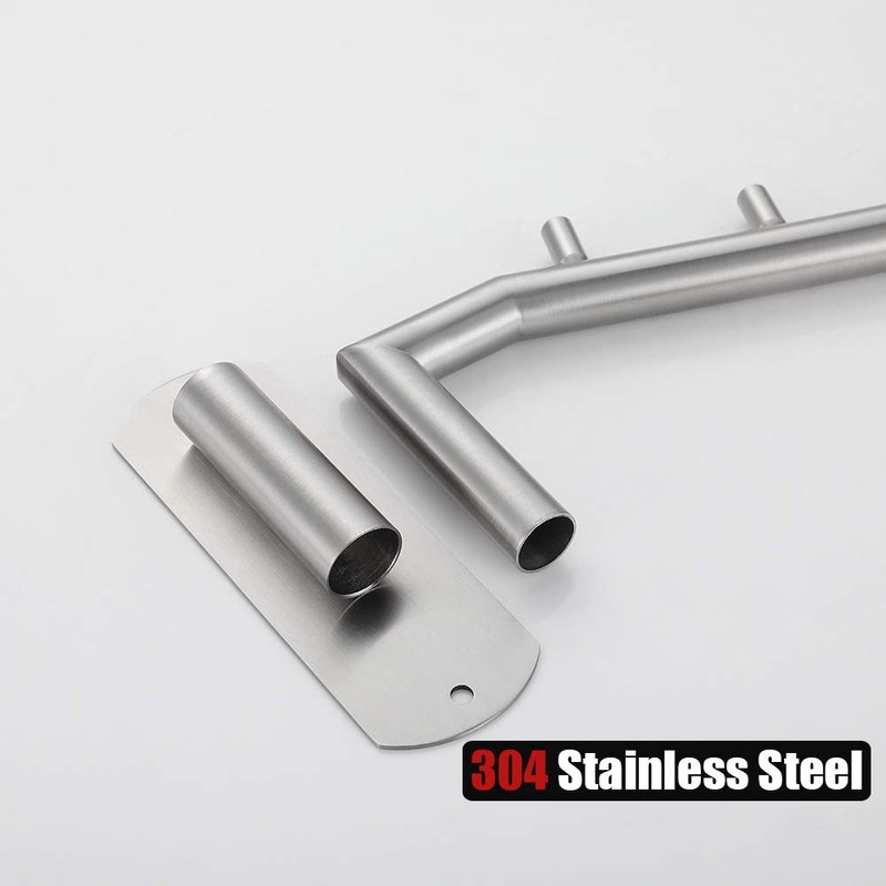 JQK Folding Clothes Hanger Rack, Stainless Steel Swing Arm Hook