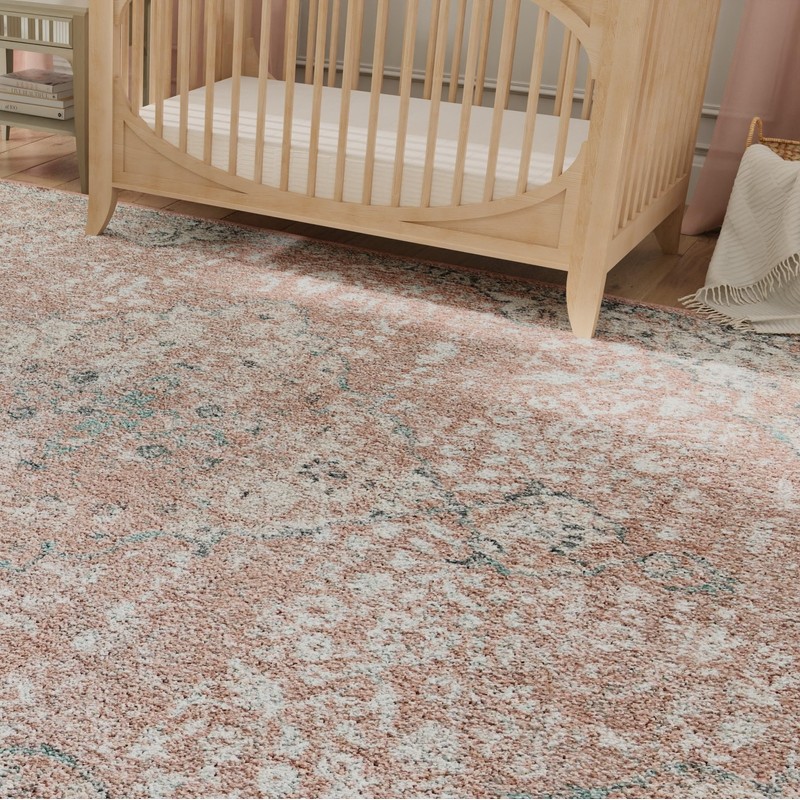 Rugs America Harper HY50B Pink Amaranth Contemporary Abstract Rug for