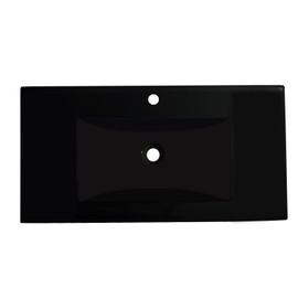 SouNor 18.25"D x 36"W 36 inches Vanity Sink Drop in Big Design with Drain For Bathroom Countertops, Black