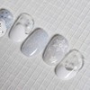 [Winter] Melting Snowman Handmade Nail Tips - Almond Midi /