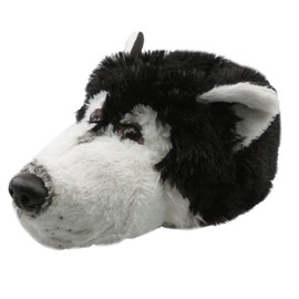 Tierhausschuhe Unisex Slippers Dog Plush Cuddly Warm Winter, black