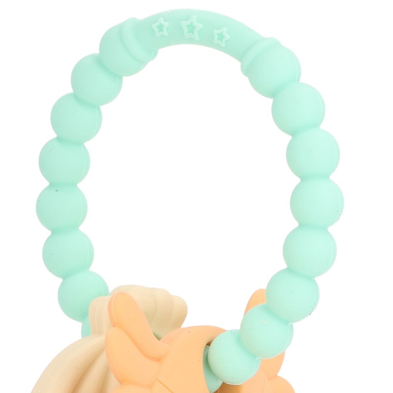 3pcs Silicone Shell Teething Ring Soothes Gum Soreness Crab Shell
