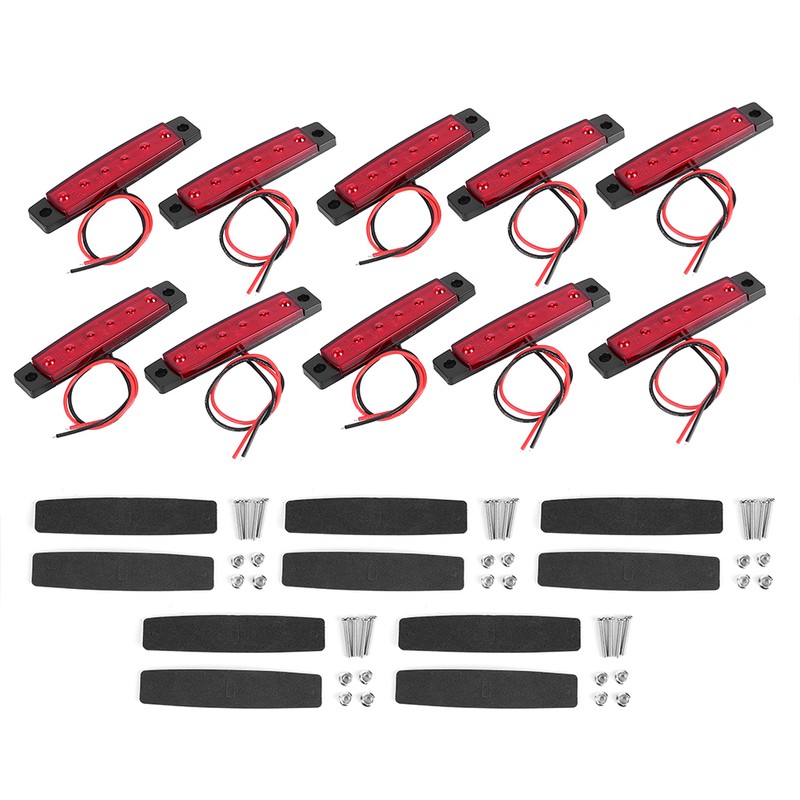 10Pcs/Set Truck Side Marker Light Signal Warning Indicator Lamp with