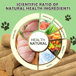 Cat Grass Teething Stick - 80g Natural Freeze Dried Chicken & Salmon Cat Grass Stick Cat Treats Snacks Edible Cat Chew Toys for Boost Immunity Supplement Nutrition