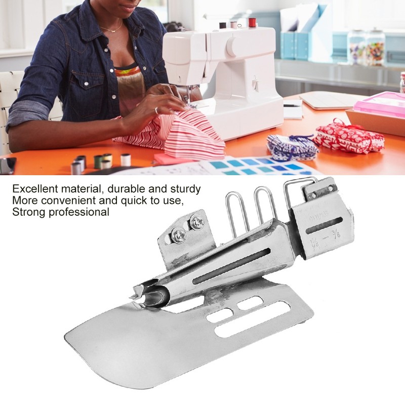 Overlock Binder Right Angle Hem Industrial Sewing Machine Folder Attachment