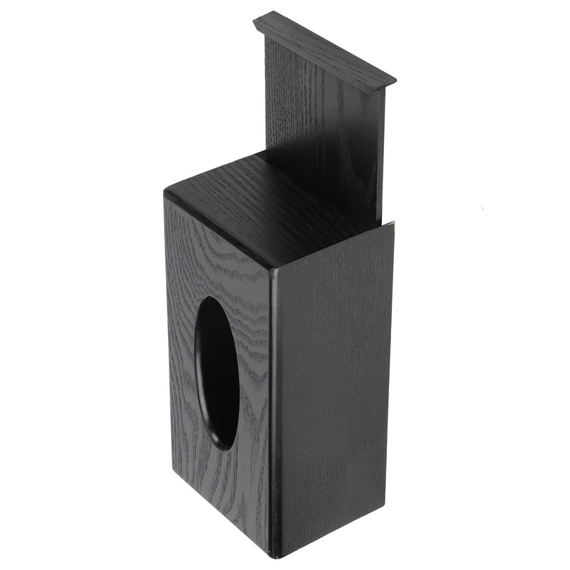 Black Wooden Tissue Box Napkin Case Elegant Style Tissue Holder
