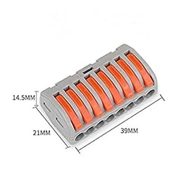 20 Pieces tie Rod nut Wire Connector 8-Port PCT-218 Classified Conductor Compact Terminal Cable Connect