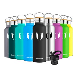 Super Sparrow Stainless Steel Water Bottle -620ml- Vacuum Insulated Metal Water Bottle - Standard Mouth Flask - BPA Free - Ideal Straw Water Bottle for Work, Gym, Travel, Sports