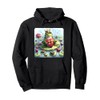 Frog Awaits Valentine's Princess With Chocolates On Lilypad Pullover Hoodie