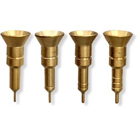 4 Electric Kistka Hot Wax Pen Replacement Tips, Brass, 4 Sizes: Fine, Medium, Heavy, Extra Heavy, Pysanka Easter Egg Decorating