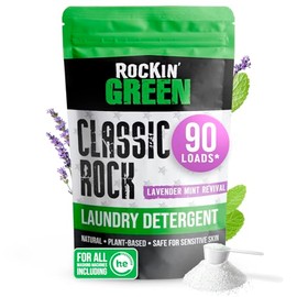 Rockin' Green Classic Rock Laundry Detergent Powder (90 Loads) - All Natural Laundry Detergent - Sensitive Skin Laundry Powder (Lavender Mint Revival)