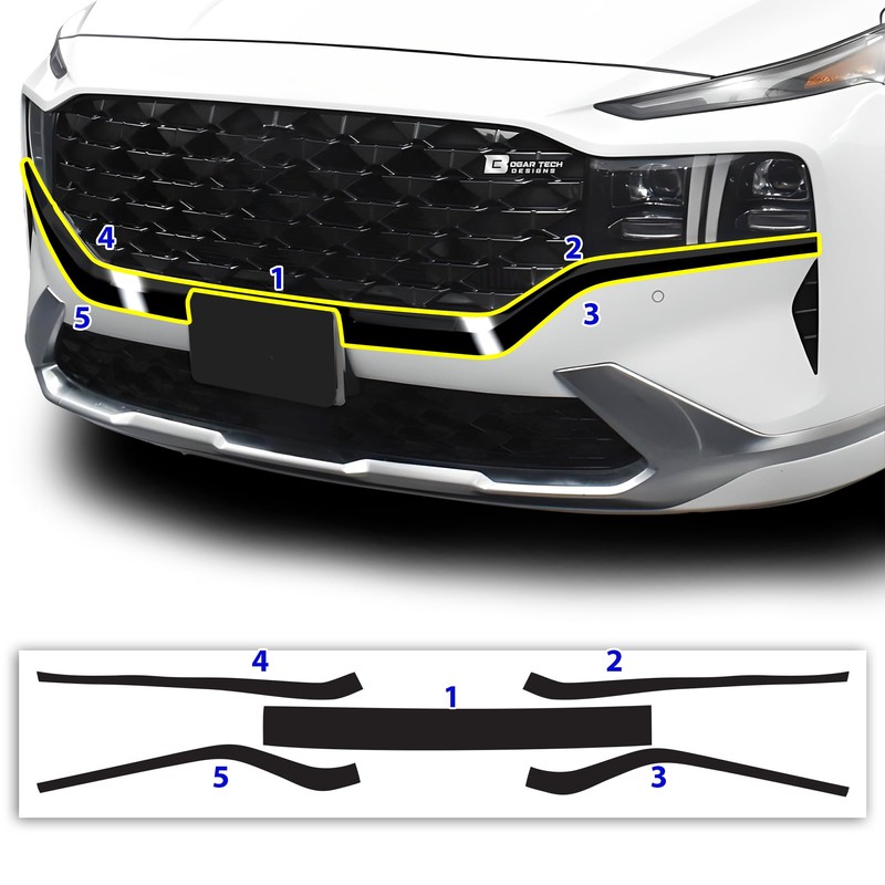 BOGAR TECH DESIGNS Fits Hyundai Santa Fe 2021-2023 Front Chrome