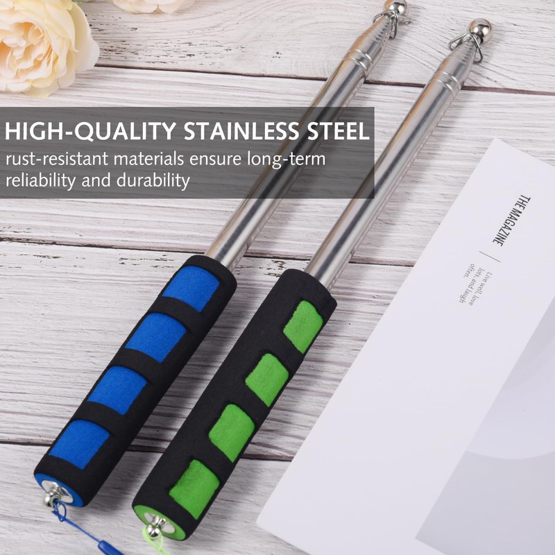 Luxiremi Flag Pole 2M Stainless Steel Handheld Flag Pole Portable