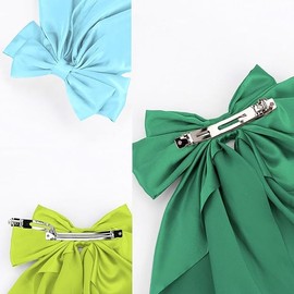 AL KASEEN Fashion Hair Bows for Women Bows for hair Silk Satin Hair Ribbons Bow Hairclip for Women Cute Hair Clip for Girls Large Vintage Hair Hair Accessories Big Ribbon Bow Clip (Multi-7, 3)