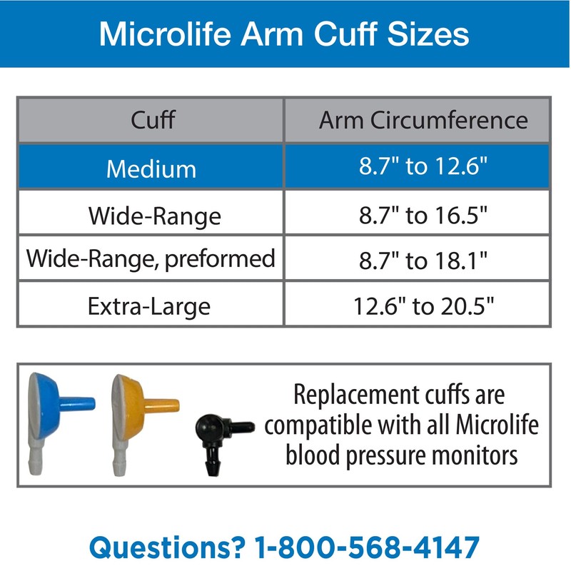 Microlife Replacement Blood Pressure Cuff (Medium (8.7-12.6 inch))