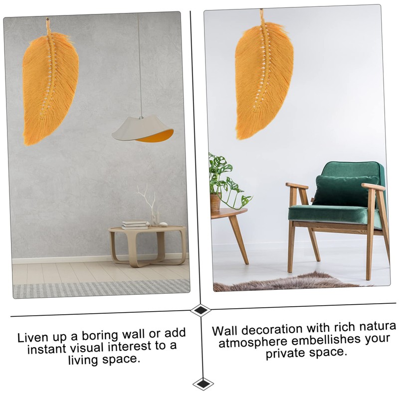 BIUDECO Macrame Wall Art Hand-woven Tapestry Cotton Hanging Decoration Nordic