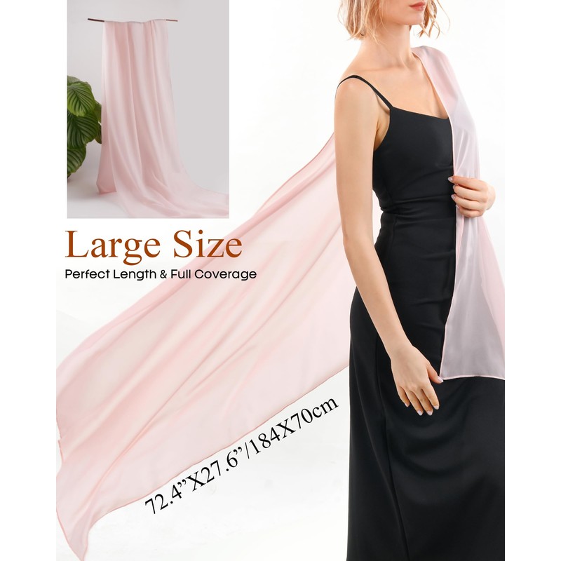 FURTALK Chiffon Shawl Wraps for Women Evening Dresses Soft Scarf
