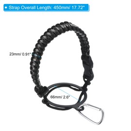 PATIKIL Water Bottle Holder Paracord Handle Lanyard Strap Carrier with Ring for 12 oz to 64 oz Wide Mouth Bottles Camouflage Colour Grey Black