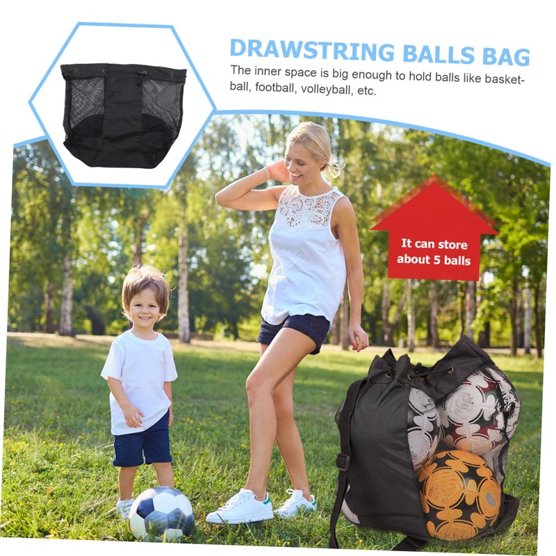 Abaodam Basketball Carrier Bag Durable Mesh Net Organizer for Indoor
